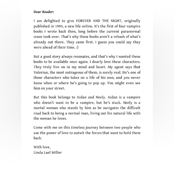 LInda Lae Miller Forever and the Night Book 1 - Picture 3 of 4